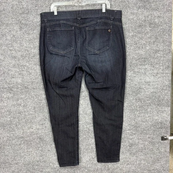 Democracy Jeans Womens 18 Blue Ab Solution Skinny Jeans Dark Indigo Stretch - Picture 3 of 13